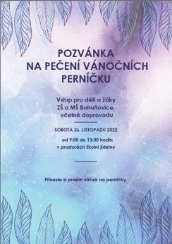 Pozvánka na pečení vánočních perníčků